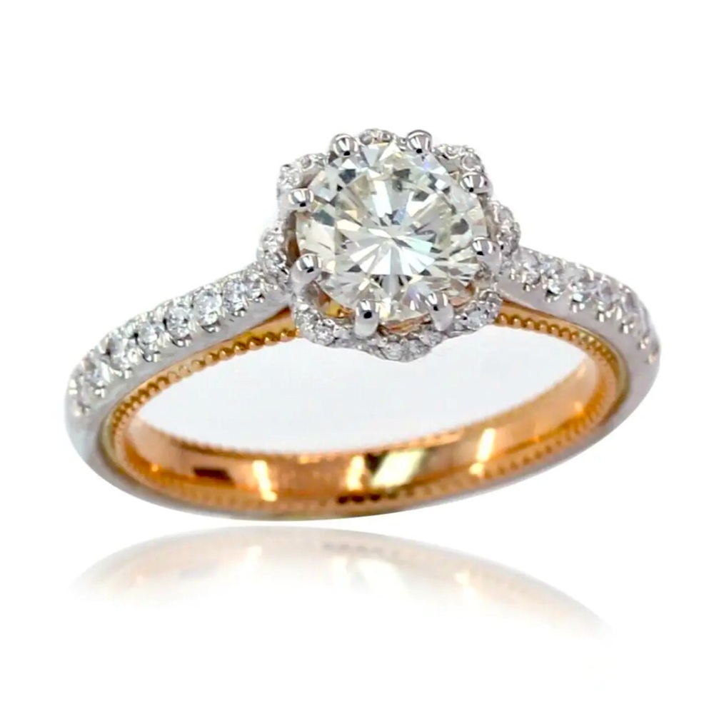 VERRAGIO  Engagement Ring in Rose Gold White Gold Retail: $25k